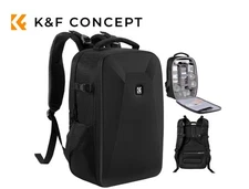 K&F Concept Hardshell Camera Backpack Waterproof Bag Full Open for Canon/Nikon