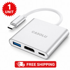 USB C to HDMI Adapter 4K USB-C Hub PD 60W USB 3.0 Multiport Converter