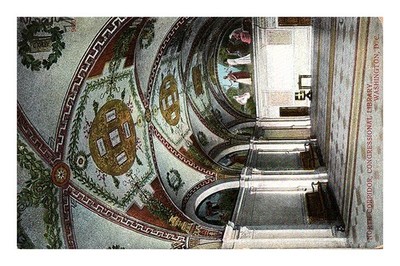 Postcard: B 11 NORTH CORRIDOR, CONGRESSIONAL LIBRARY, WASHINGTON, D. C