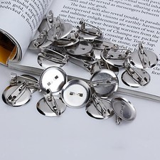 20 Pezzi Spilla Da Balia In Argento Con Base Da 20 Mm