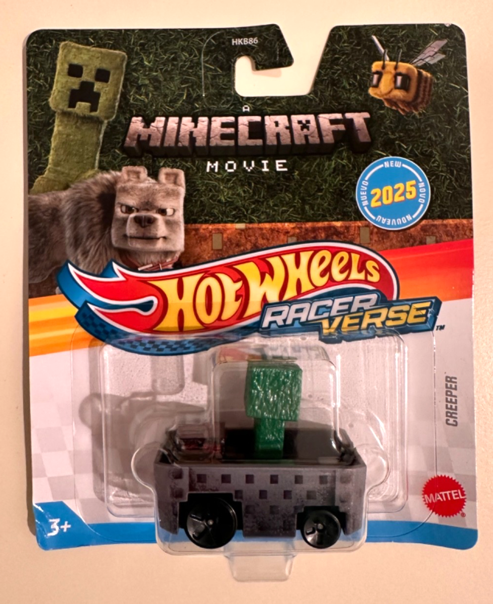 NIB Mattel Hot Wheels Racer Verse A Minecraft Movie - Creeper