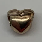Pandora 14k Gold Charm Puffy Heart Pattern 750119