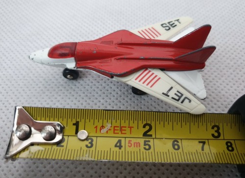VINTAGE MATCHBOX SERIES 75, No.27 SWING WING RED & WHITE PLANE 1981 - Picture 11 of 12