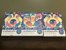 Groom Grooming Gloves/Wipes for Dogs/Cats, Itch Relief Hypoallergenic X3 Boxes