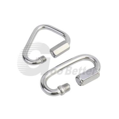 Edelstahl A2 Karabiner Quick Link Kettenverschluss Haken Wandern Camping M3.5-12
