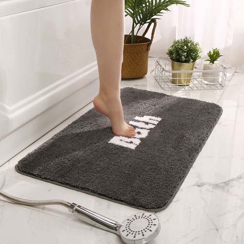 Absorbent Soft Bath Mat Non-Slip BackBathroom Shower Mat Bath Rug - Picture 28 of 35
