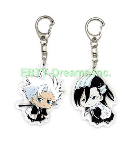 Set of 2 Bleach Acrylic Keychain Hitsugaya Toushirou, Kuchiki Byakuya v1 - Bild 1 von 2
