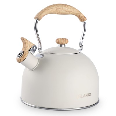 Tea Kettle 85 Oz / 2.5 Liter Whistling Tea Kettle Pots For Stove Top Food Grade 