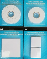 DOUBLE-SIDED FOAM MOUNTING TAPE DOTS SQUARES, SELECT: Type of Adhesive Mount