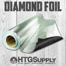DIAMOND FILM 25', 50', 100' Ft Rolls Light Reflective Foil Grow Room Mylar Liner