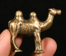 Antique Chinese Bronze Fengshui Folk Two-humped Camel Camelus Animal Statue