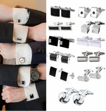 Classic Cufflinks Sterling Silver Plated Mens Professional Cuff Links Jewellery