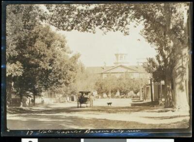 An exterior view of Nevadas state capitol Carson City Old Photo