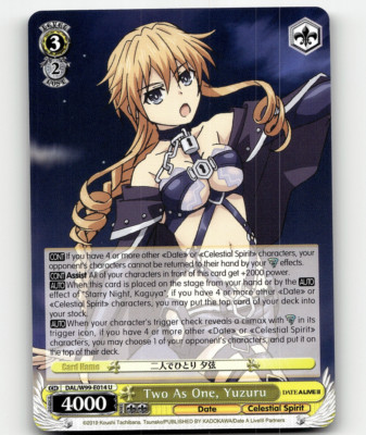 Weiss Schwarz Two As One, Yuzuru Date A Live Vol.2 DAL/W99-E014 U