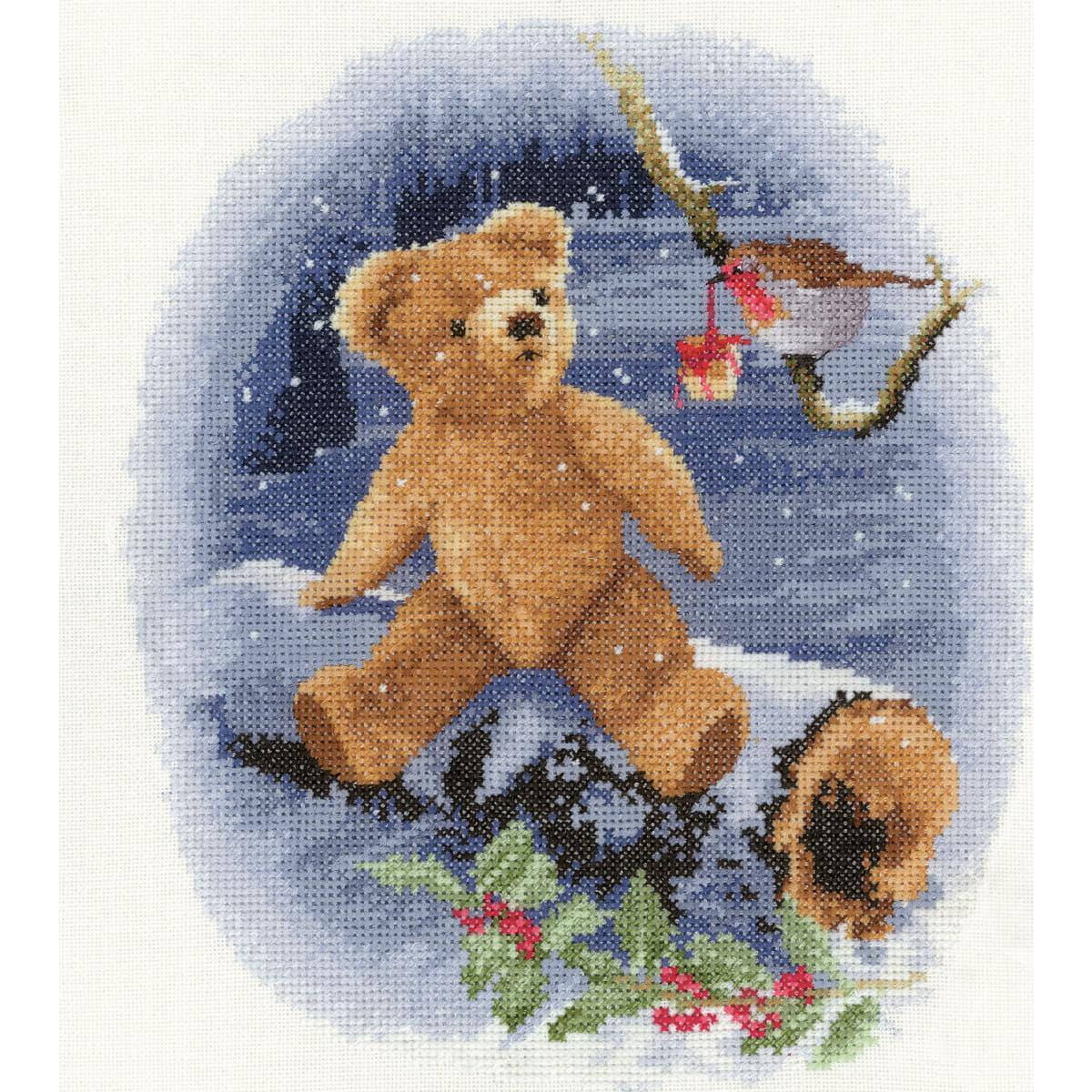 Heritage counted cross stitch kit evenweave fabric ""William's Present"", TWP1607-