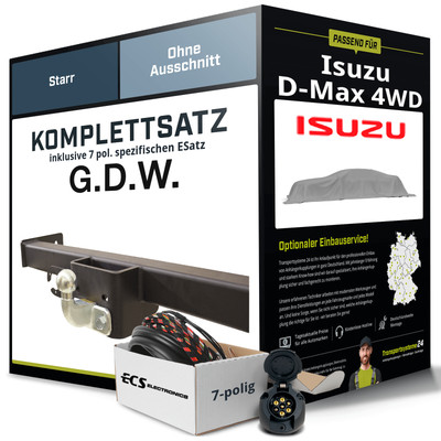 Anhängerkupplung starr für ISUZU D-Max 4WD +E-Satz Set