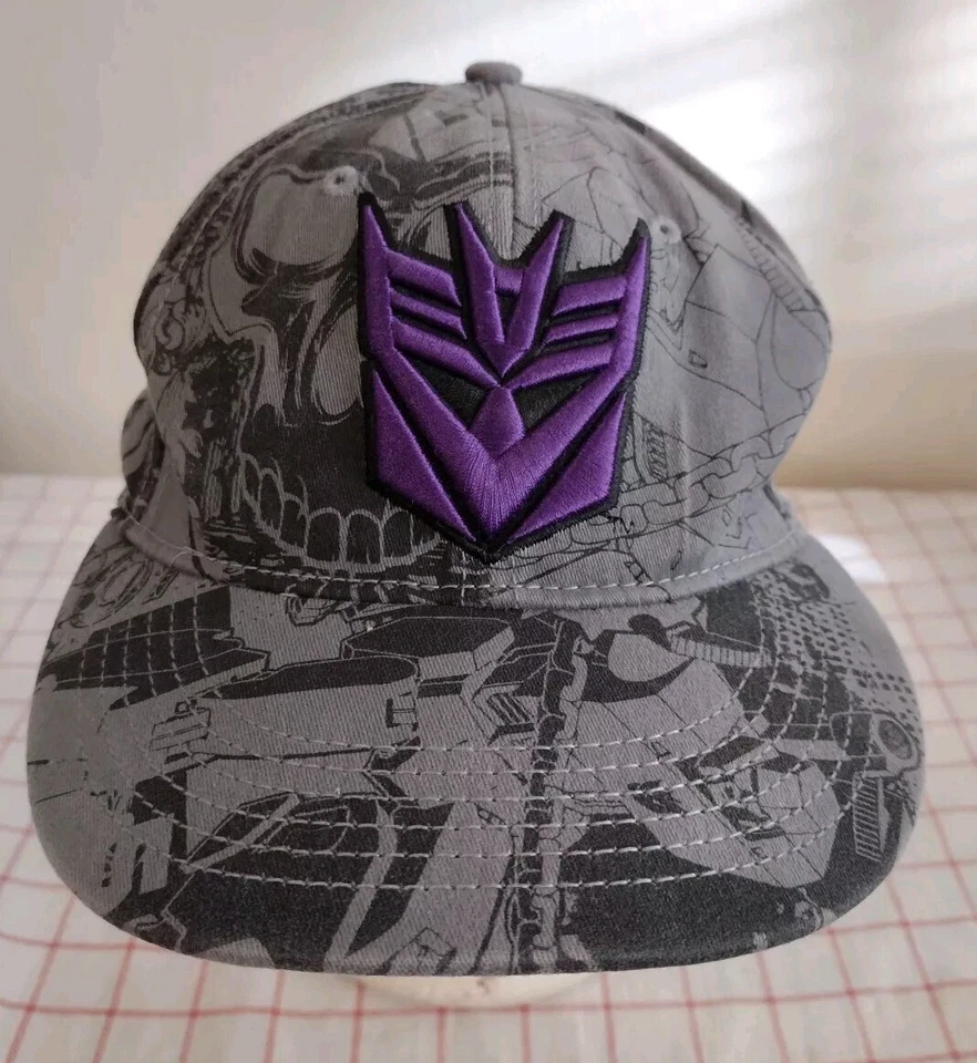 Gorra Transformers Decepticons Hasbro Gris Púrpura Para Hombre Talla Única Bordada Foto 2 de 4