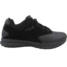 Fila Men's Memory Layers SR WR Slip Resistant Water Resistant Black Work Shoes