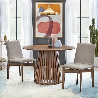 Set of 2 Pavia Dining Chairs Walnut Lifestorey