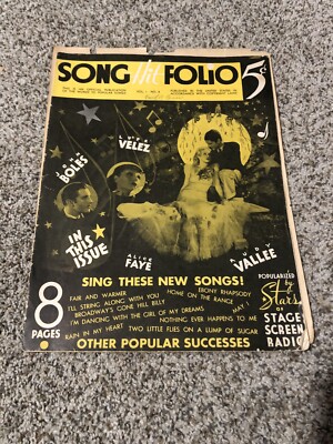Song Hit Folio Vol 1 No 4 Words To Popular Songs Vintage