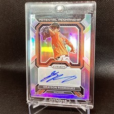 Grayson Rodriguez 2023 Prizm “Silver” Baseball Potential Penmanship Auto Orioles