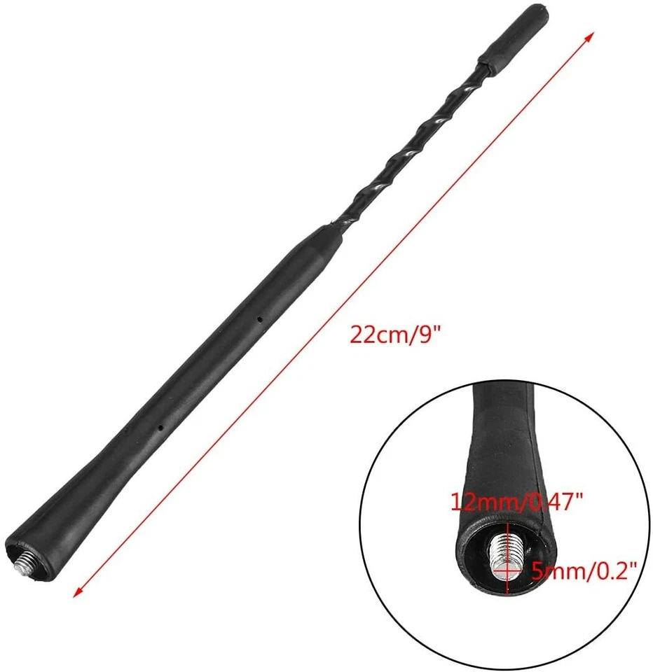 Antena 9" preta para BMW 228i, 230i, 240i, M235i 2014-2021 - Imagem 4 de 4