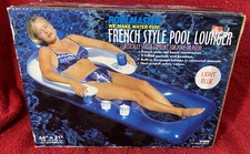 1998 Poolmaster French Style Classic Pool Lounger 66"x31" Light Blue Vintage New