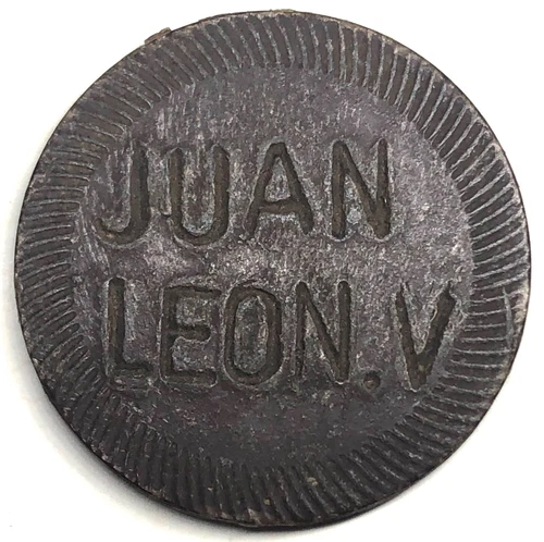Costa Rica coffee Token Juan Leon Villalobos (1895 - 1983). Code 1879