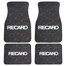 4pcsset Recaro Le Mans Confetti Fabric Floor Mats Interior Carpets Universal