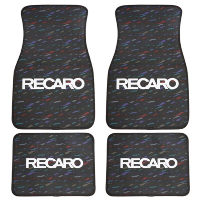 4pcs/set RECARO Le Mans Confetti Fabric Floor Mats Interior Carpets Universal