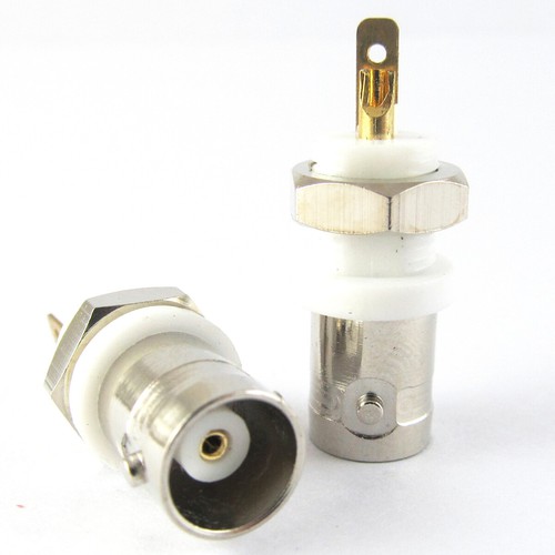 20pcs Brass BNC Female BNC Q9 Jack 50Ohm RF Coax CCTV Connecnt Panel Socket - Picture 3 of 6