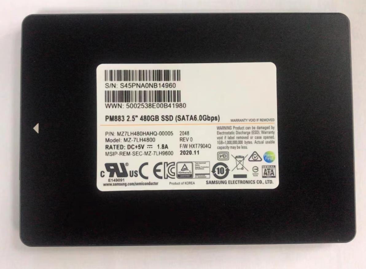 New Samsung SSD PM883 480GB SATA III 6Gbps MZ7LH480HAHQ-00005 MZ