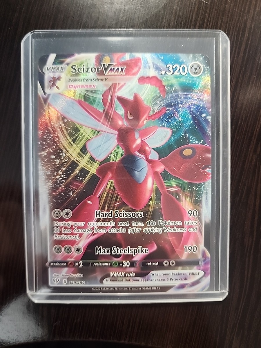 Pokémon TCG Scizor VMAX Darkness Ablaze 119/189 Holo Ultra Rare