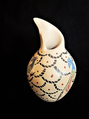 Parrot Vase Luz Elva Gutierrez Mata Ortiz Mexican Pottery Polychrome - 4 1/2" - Picture 3 of 6