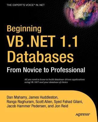 Beginning VB .Net 1.1 Databases : From Novice to Professional, Paperback by M...