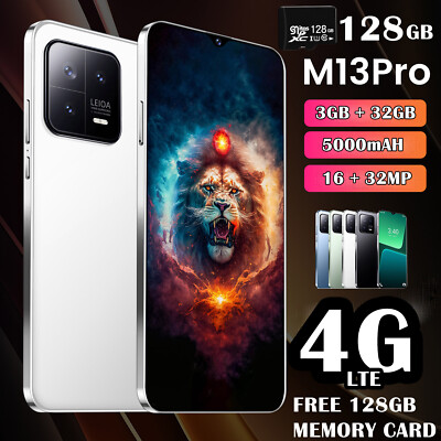 Global M13 PRO 6.8'' 128GB GSM Android Smartphone 4G LTE Unlocked Cell Phone