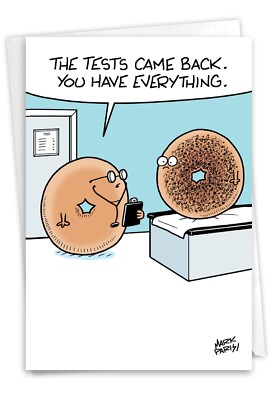 Funny Thank You Card (Doctor) w/ 5'' x 7'' w/ Envelope Everything Bagel