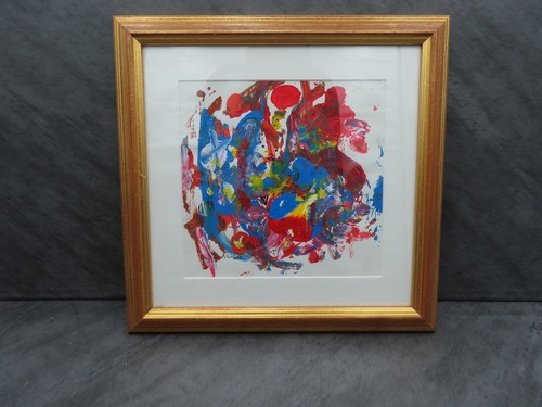 Enmarcado Original Abstractas Pintura Firmado Hampstead Artista Bright Colorida - Imagen 2 de 10