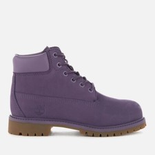 Timberland 6" Premium Waterproof Boot Montana Grape Waterbuck 13 Little Kid
