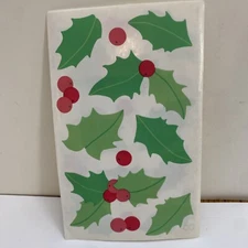 Vintage Mrs. Grossman’s Scrapbooking Stickers - 2003 Vellum HOLLY- 4x6-1 Sheet