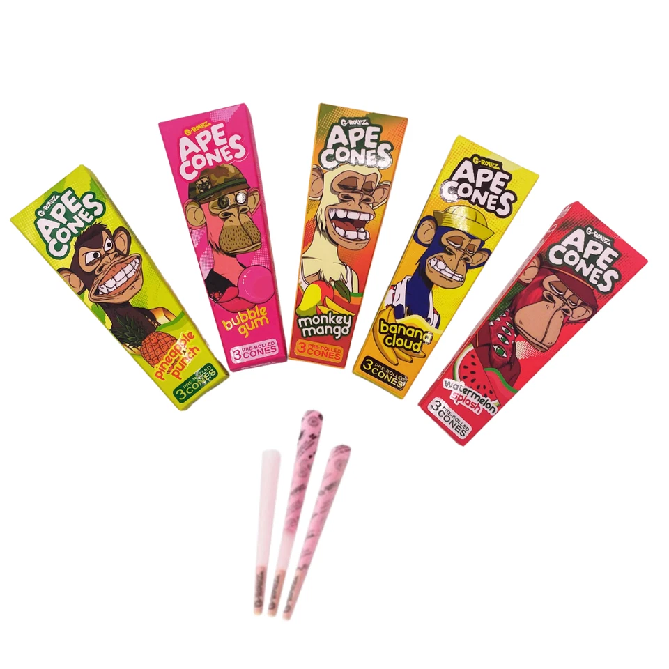 G-ROLLZ Ape Cones 3 Flavoured Pre Rolled Cones In Pack Multi 1 3 6 12 24 Packs