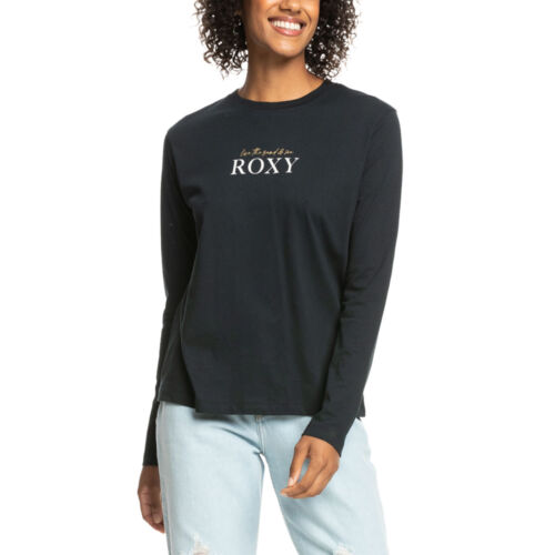 Roxy Womens I Am From The Atlantic Long Sleeve Crew Neck T-Shirt - Anthracite - Afbeelding 1 van 25