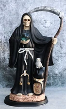 Ebros Gift Large 16.75" Tall Holy Death Santa Muerte Holding Scythe