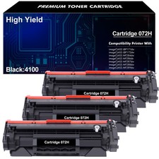 3PK 072H High Yield Toner Cartridge Fits Canon imageCLASS MF289dw MF286dn LBP170