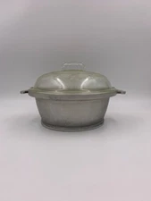 1940s VNTG Guardian Service Ware Aluminum Casserole Tureen W/Glass Lid