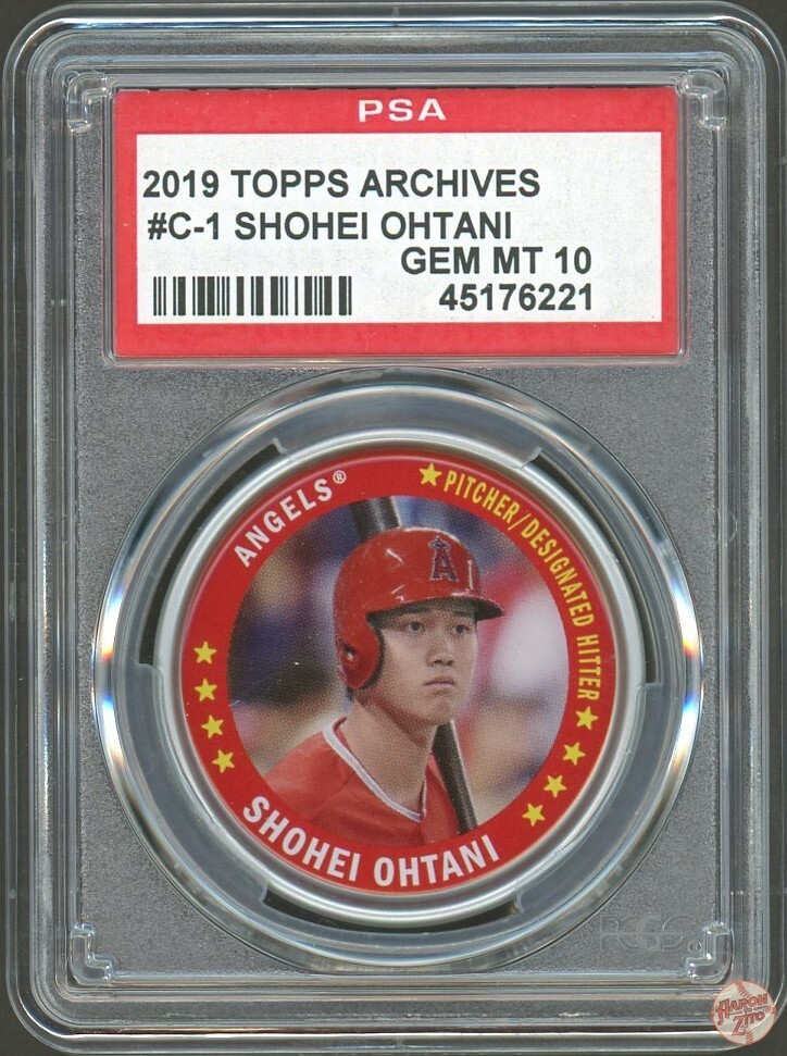 2019 TOPPS ARCHIVES SHOHEI OHTANI COIN #C-1 PSA 10 POP 2 2019 TOPPS ARCHIVES SHOHEI OHTANI COIN #C-1 PSA 10 POP 2