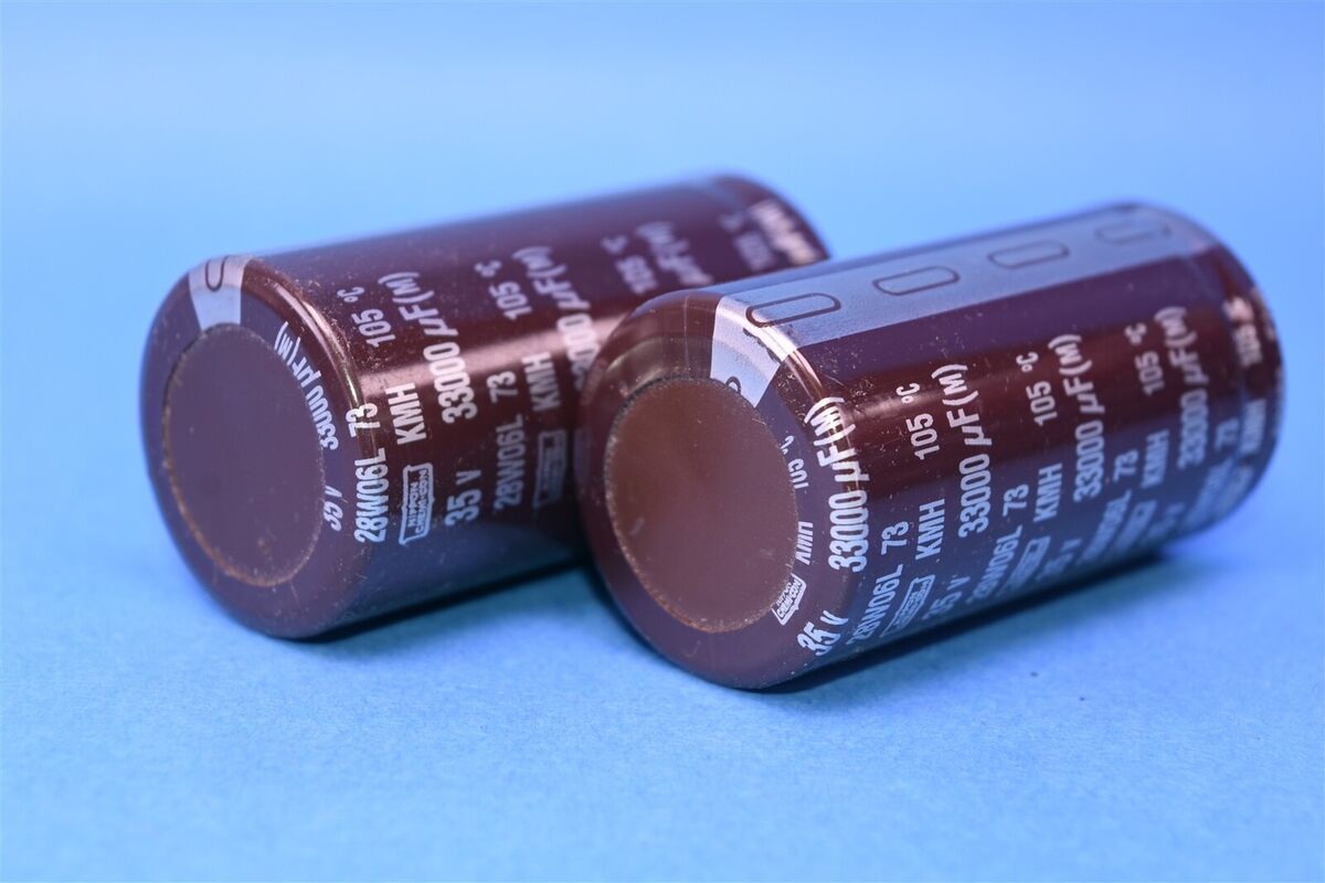 2 (Two) Nippon Chemi-Con 30,000uF 35Vdc 20% Aluminum 2 (Two) Nippon Chemi-Con 30,000uF 35Vdc 20% Aluminum