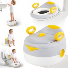 3 In 1 Convertible Potty Trainer For Toddlers Training Toilet Seat Soft Cushion