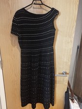 Premium Asymetrical Shoulder Lightweight Black Sweater Dress sz L (12/14) Womens