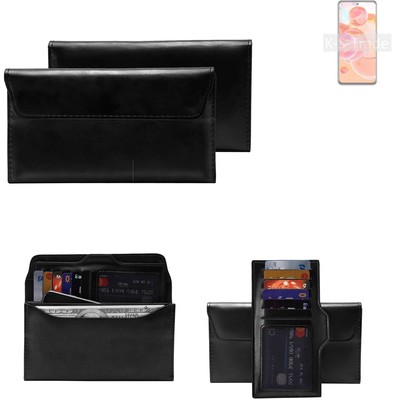 Handy Hülle für ZTE Blade V40 Pro Wallet Case + Cover Handyhülle Tasche schwa